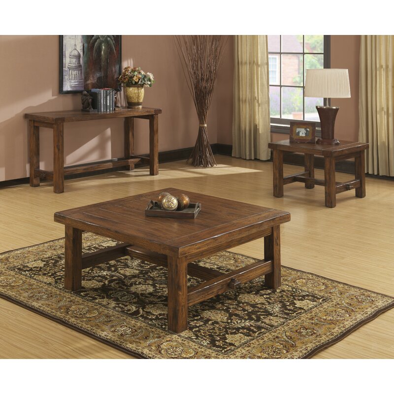 Loon Peak® Lyons Solid Wood Trestle Coffee Table & Reviews | Wayfair