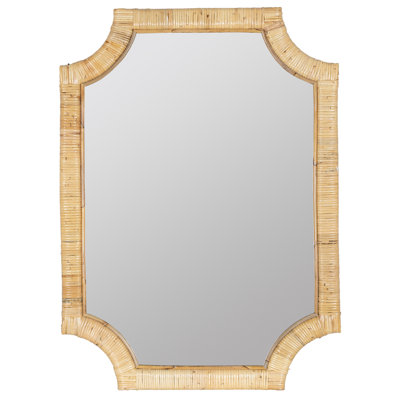 Citrine Rattan Framed Accent Mirror