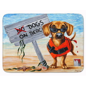 The Dog Beach Dachshund Memory Foam Bath Rug