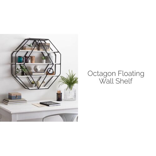 Mistana™ Colten 5 Shelf Octagon Wall Shelf & Reviews | Wayfair