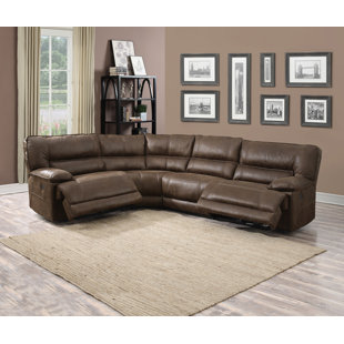 Faustino Leather Reclining Sectional By Red Barrel Studio Find Faustino Leather Reclining Sectional By Red Barrel Studio