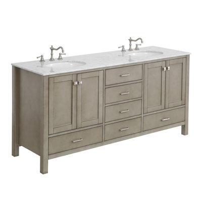 Find the Perfect Gray Double Vanities | Wayfair