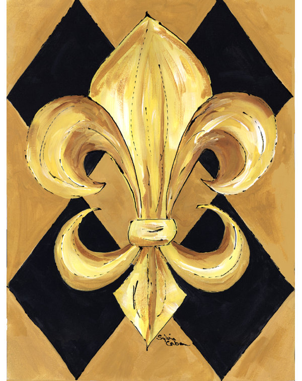 Astoria Grand Portobello Black And Gold Fleur De Lis New Orleans 2 Sided Garden Flag Wayfair