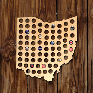 Ohio State Buckeyes Wall Decor Wayfair Ohio Beer Cap Map Wall Décor