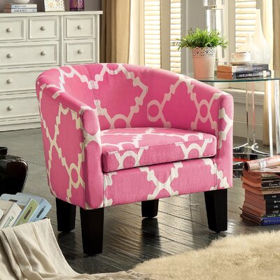 Instant Home Isabel Barrel Chair Upholstery Color Coral