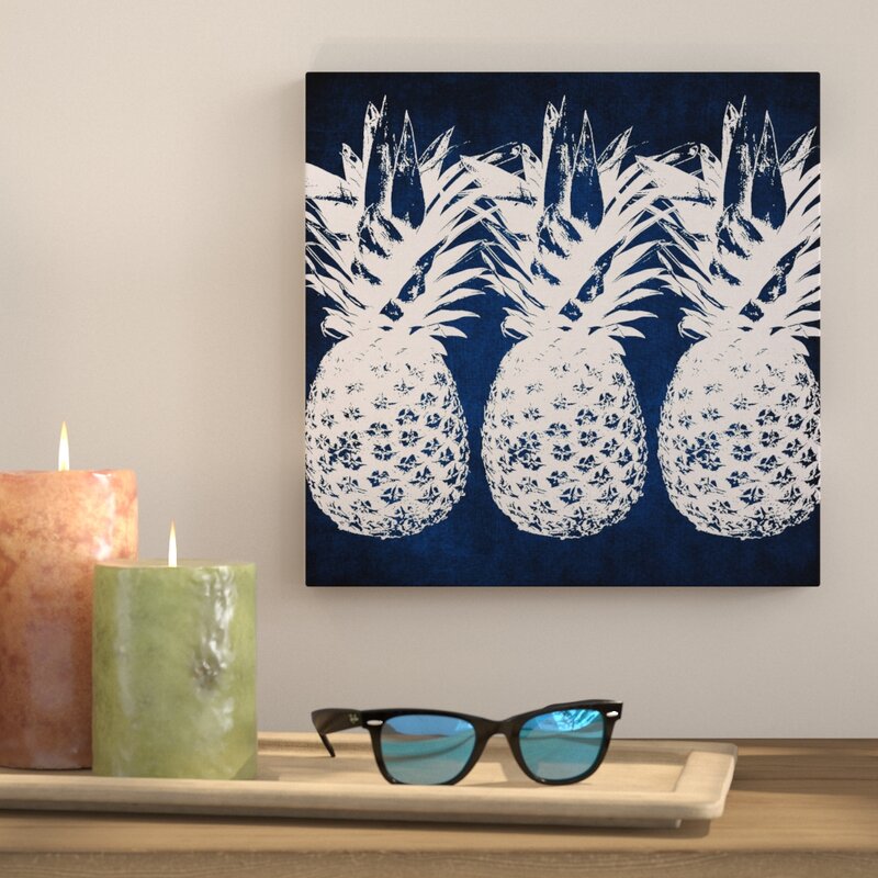 Kayalar Indigo Pineapple by Linda Woods - Pineapple Canvas Print
