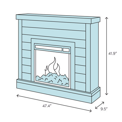 Crawford 47" Slim Electric Fireplace by Real Flame