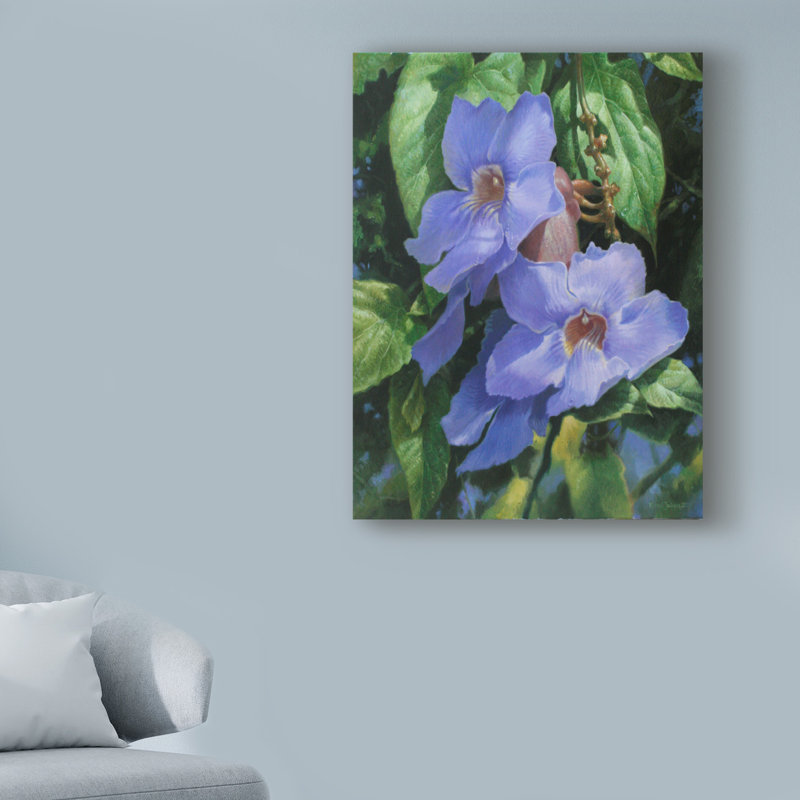 World Menagerie Flowers Over Green Background Acrylic Painting