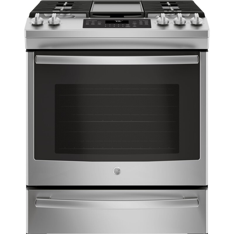 Ge Appliances 30 5 6 Cu Ft Slide In Gas Range With Griddle