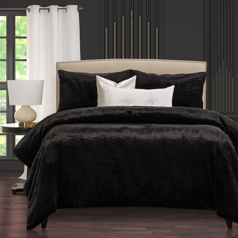 F Scott Fitzgerald High Kicks Faux Fur Duvet Cover And Insert Set