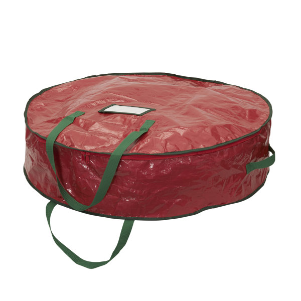 36 Inches Xmas Holiday Wreath Container Organiser Holder with Handles,Zippered Protect Wreath from Dust Moisture Xmas//Christmas Wreath Storage Bag