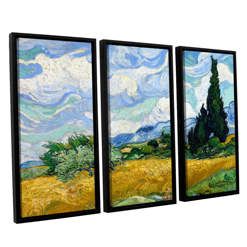 Vault W Artwork Wheatfield With Cypresses By Vincent Van Gogh Print Wayfair
