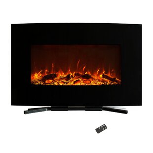 Carrera Curved Wall Mounted Electric Fireplace By Orren Ellis