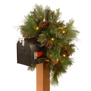 Pre-Lit Pine Mailbox Swag