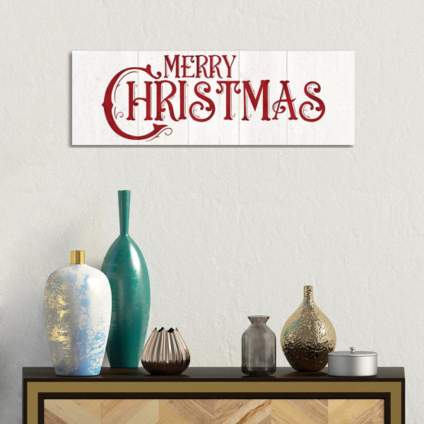 The Seasonal Aisle Vintage Christmas Signs Panel I-merry Christmas 