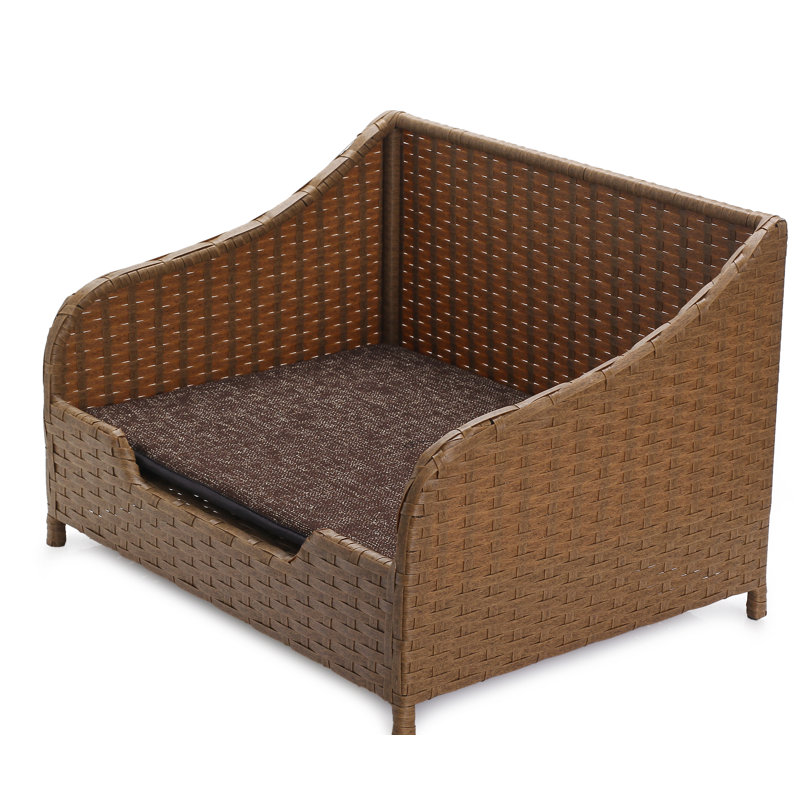 wicker dog sofa