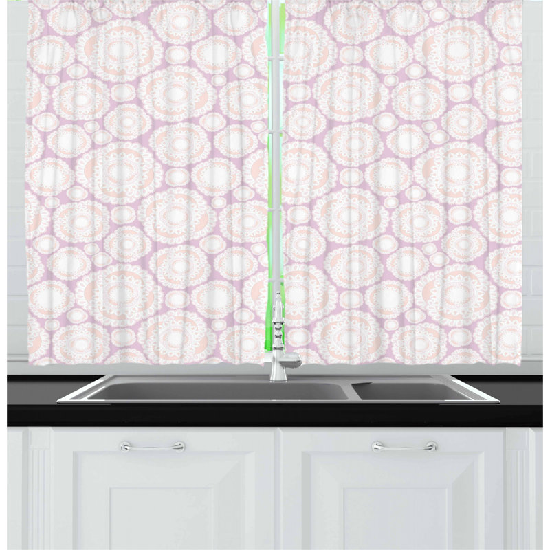East Urban Home Mandala Kitchen Curtain Wayfair