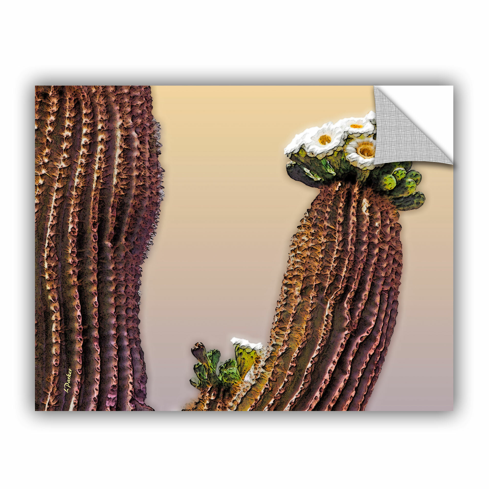 Union Rustic Blooming Saguaro - Graphic Art | Wayfair