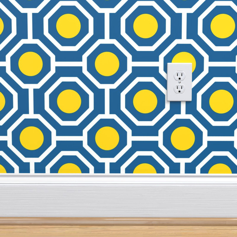 Wrought Studio Mathew Retro Geometric Removable Peel And Stick Wallpaper Roll Wayfair