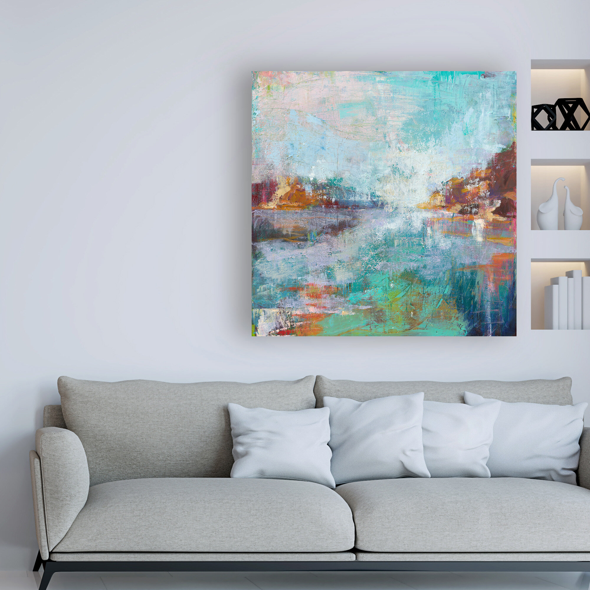 Winston Porter Serenity Abstract by Julia Hacke - Painting on Canvas ...