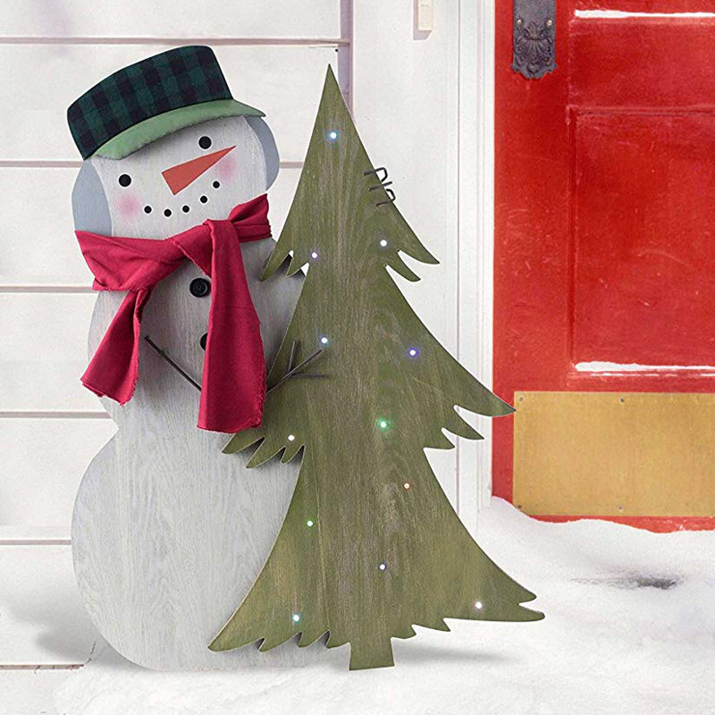 lightup indooroutdoor standing snowman decor with hat and scarf - Outdoor Light Up Christmas Decorations lightup indooroutdoor standing snowman decor with hat and scarf - Outdoor Light Up Christmas Decorations