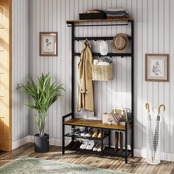 entryway shoe storage and coat rack