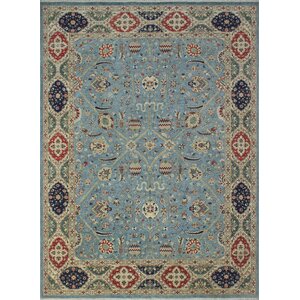 One-of-a-Kind Turner Hashem Hand-Knotted Wool Blue Area Rug
