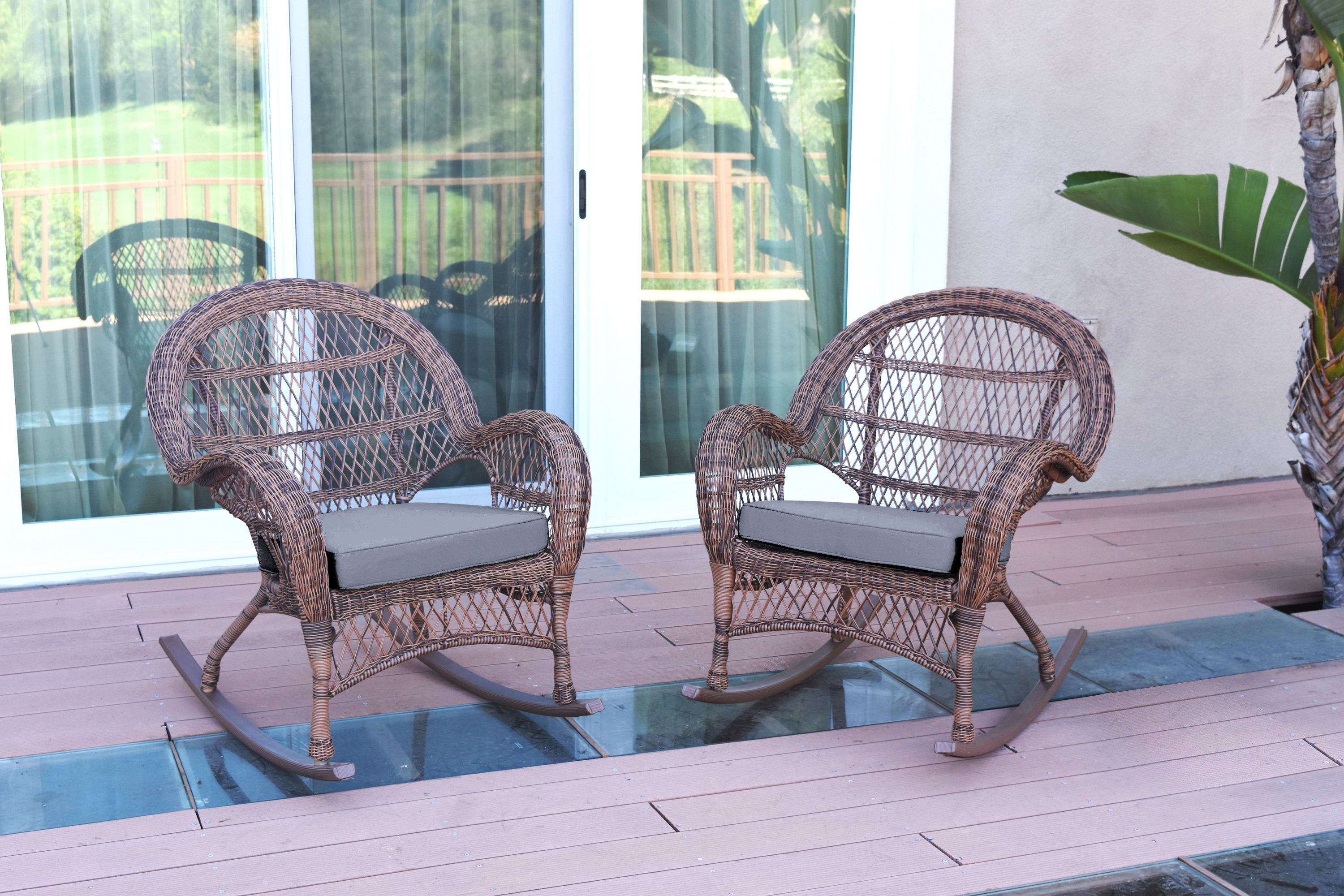 Darby Home Co Berchmans Wicker Rocker Chair With Cushions Berchmans Wicker Rocker Chair