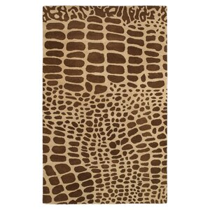 Hand-Tufted Brown Area Rug