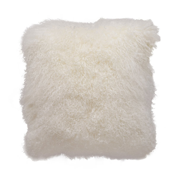Mongolian Lamb Fur Pillow | Wayfair