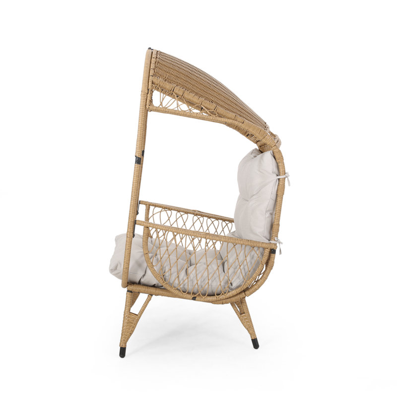Bayou Breeze Molly Outdoor Standing Basket Chair With Cushionmolly Outdoor Wicker Standing Patio Chair With Cushion Reviews Wayfair