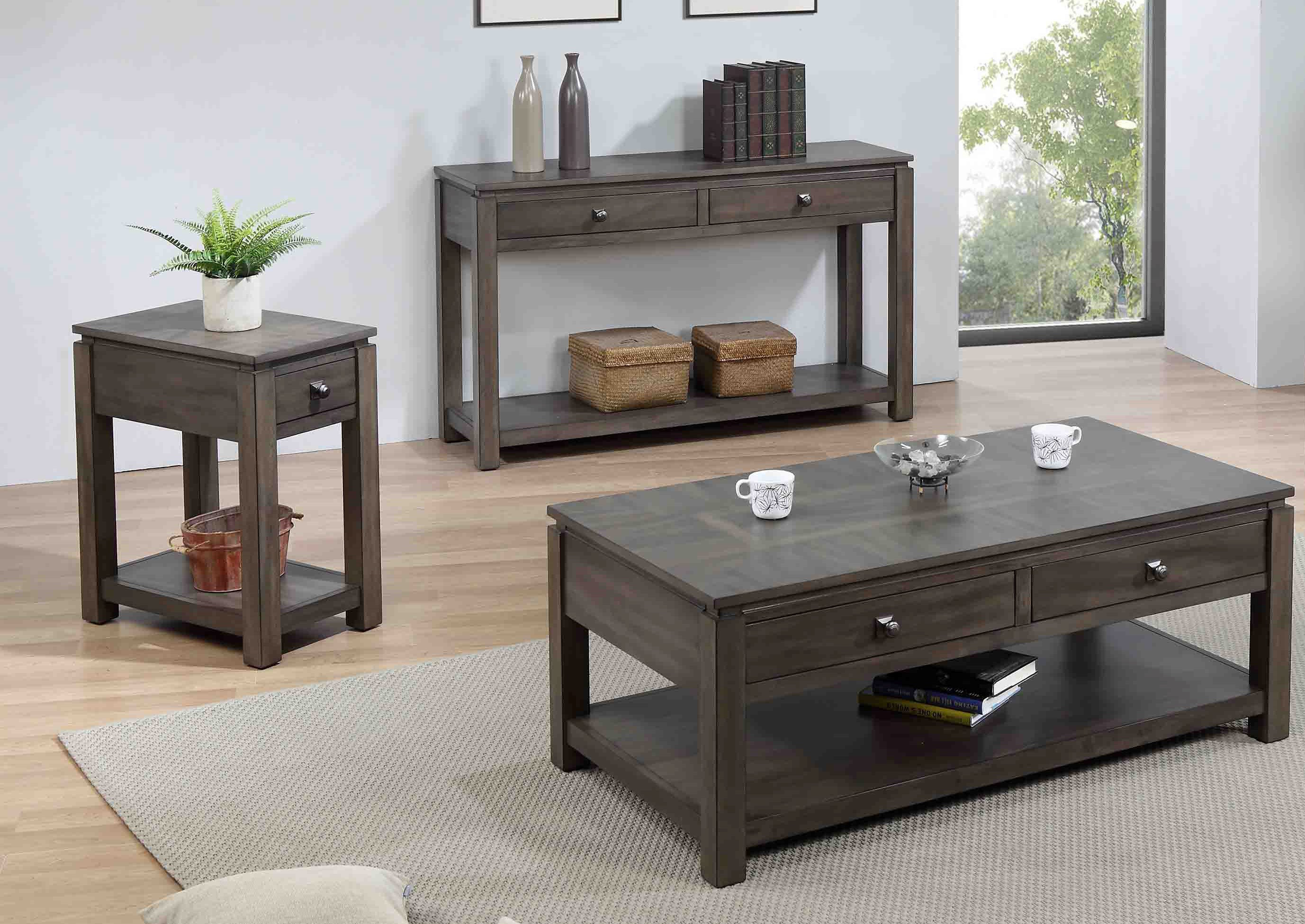 Greyleigh Shades Of Grey 3 Piece Living Room Table Set With Grey 3 Piece Living Room Table Set