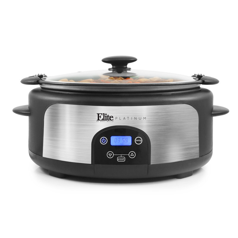 Elite Platinum 6 Qt Programmable Stainless Steel Slow Cooker Reviews Wayfair