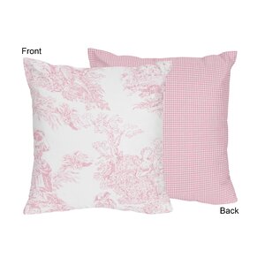 French Toile Cotton Throw Pillow