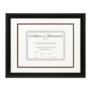 Certificate NEW Front Loading Picture Frame 8.5x11 Inch 6-Pack Black