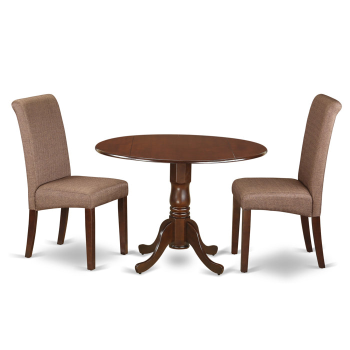 Pappalardo Small Table 3 Piece Drop Leaf Solid Wood Breakfast Nook Dining Set