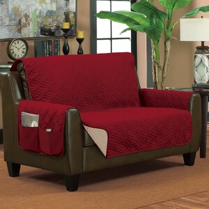 Lattice Box Cushion Loveseat Slipcover