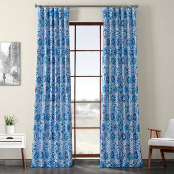 World Menagerie Yahoue Modern Graphic Print And Text Semi Sheer Rod Pocket Curtain Panels Wayfair