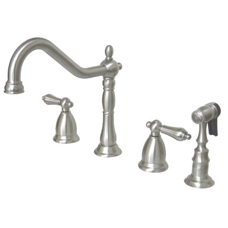 Heritage Double Handle Kitchen Faucet with Side Sprayer