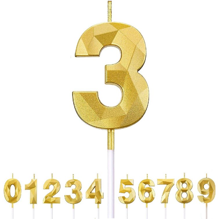 Favor Party Supply Numerical Candles Number 0 Star Candle Set Cake Topper Decoration for Birthday Wedding 0 Star Candles Set Anniversaries Celebration Birthday Candles