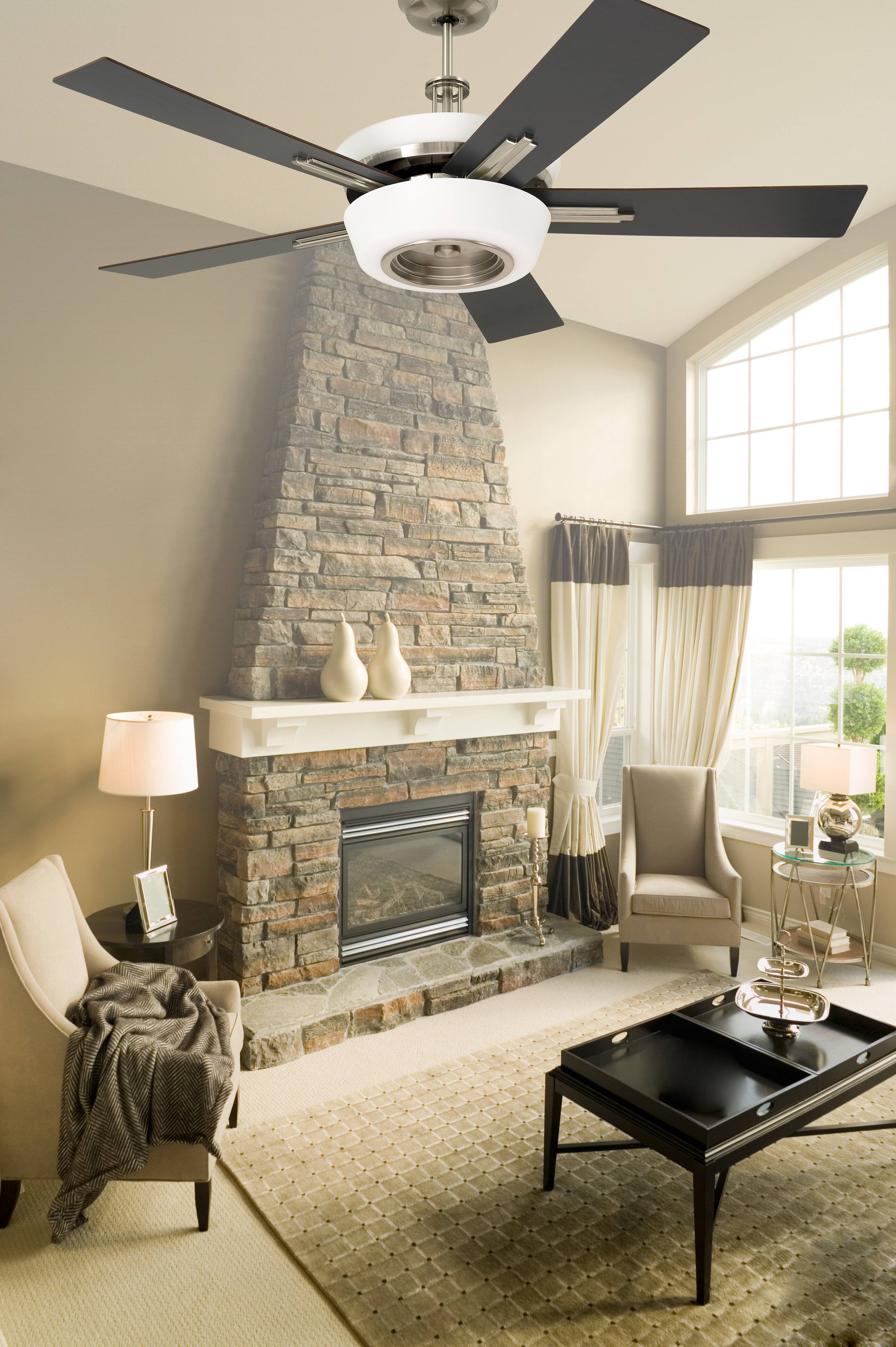 Downrod Mount Loon Peak Ceiling Fans With Lights You Ll Love In