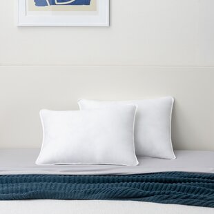 4x Comfort Solid Memory Foam Queen Bed Pillows Plus Cream Down Alternative Cases 