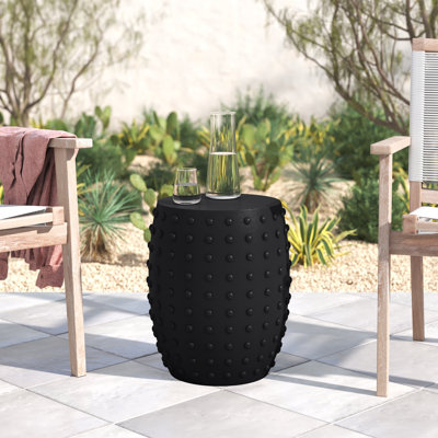 Evangelista Outdoor Stone/Concrete Side Table
