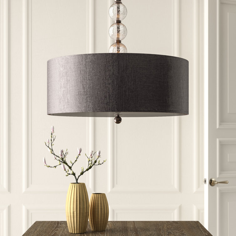 Light Shaded Drum Chandelier 