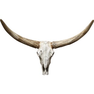 Wall Sculpture Extra Large Bison skull head with horns head trophy wall art