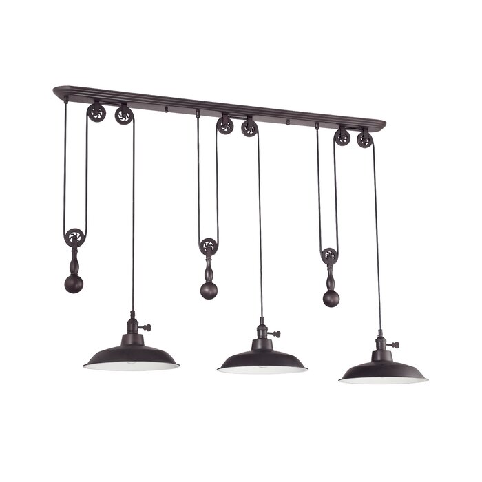 Ariel 3 Light Kitchen Island Dome Pendant