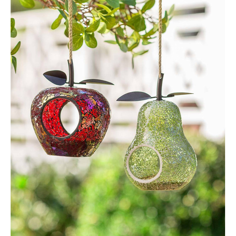 Wind Weather Glass Apple Decorative Bird Feeder Wayfair