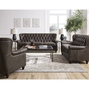 Lejeune 3 Piece Leather Living Room Set By Canora Grey