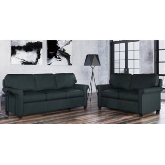 Orren Ellis Walbourne 4 Piece Leather Living Room Set Wayfair
