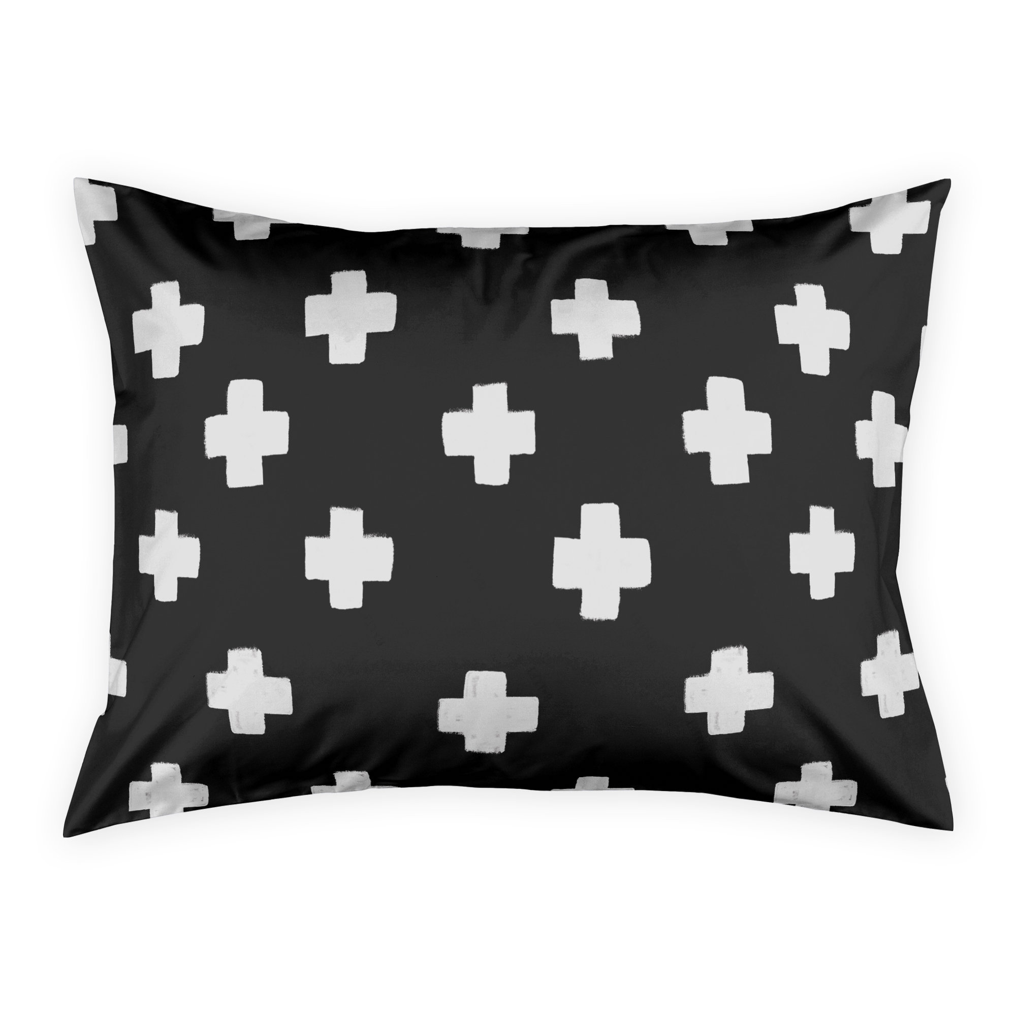 Latitude Run Principato Nutting Black Swiss Cross Pillow Sham Wayfair